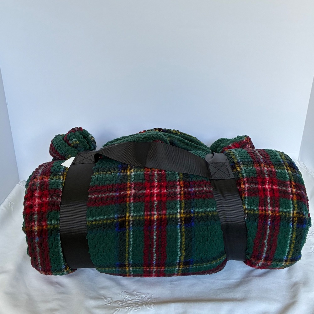 Northeast Outfitters Blanket 50x60 Tartan Plaid Sherpa Fleece Cabin Lodge Rustic